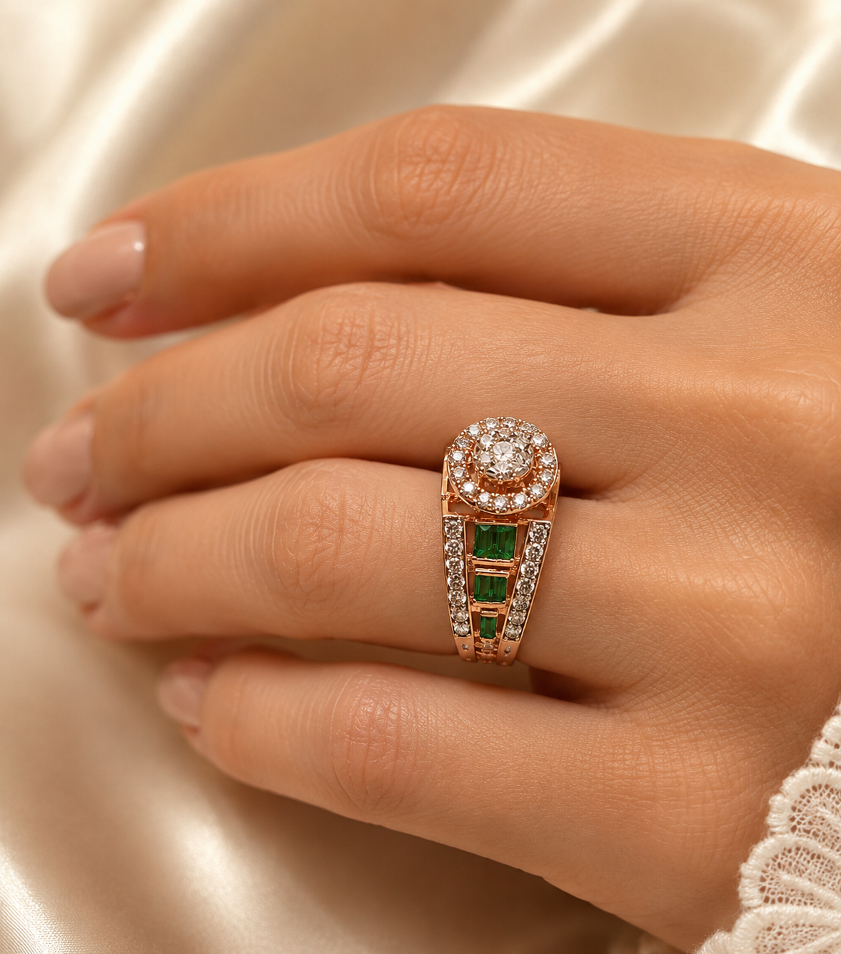 Exquisite Diamond Signet Ring Gallery View